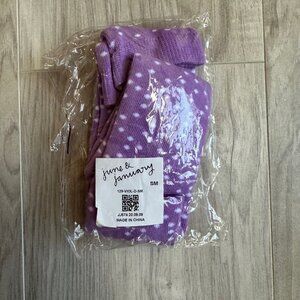 June & January Violet Dot Purple Tights